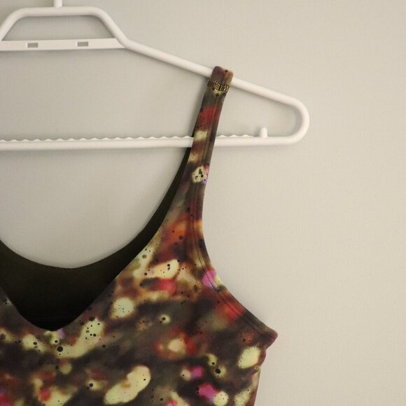 Lululemon Women's Sz 8 Green Splatter Align Cropped Light Support Yoga Tank Top - Picture 4 of 10